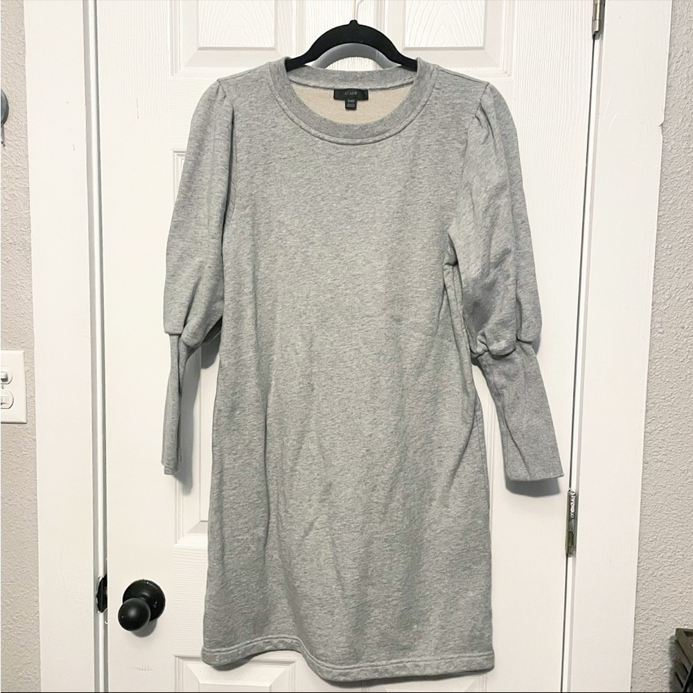 J. Crew Puff Sleeve Sweatshirt Dress 🐺